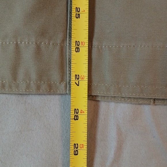 Vtg LL Bean Chore Jacket Women's Petite M Beige Corduroy Collar Barn Coat READ - Picture 10 of 12